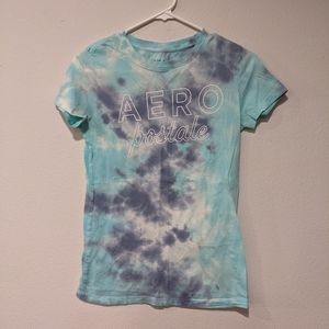 *10/$10* Women's Aeropostale Tie Dye Graphic Tee - Size Small - Blue/Purple